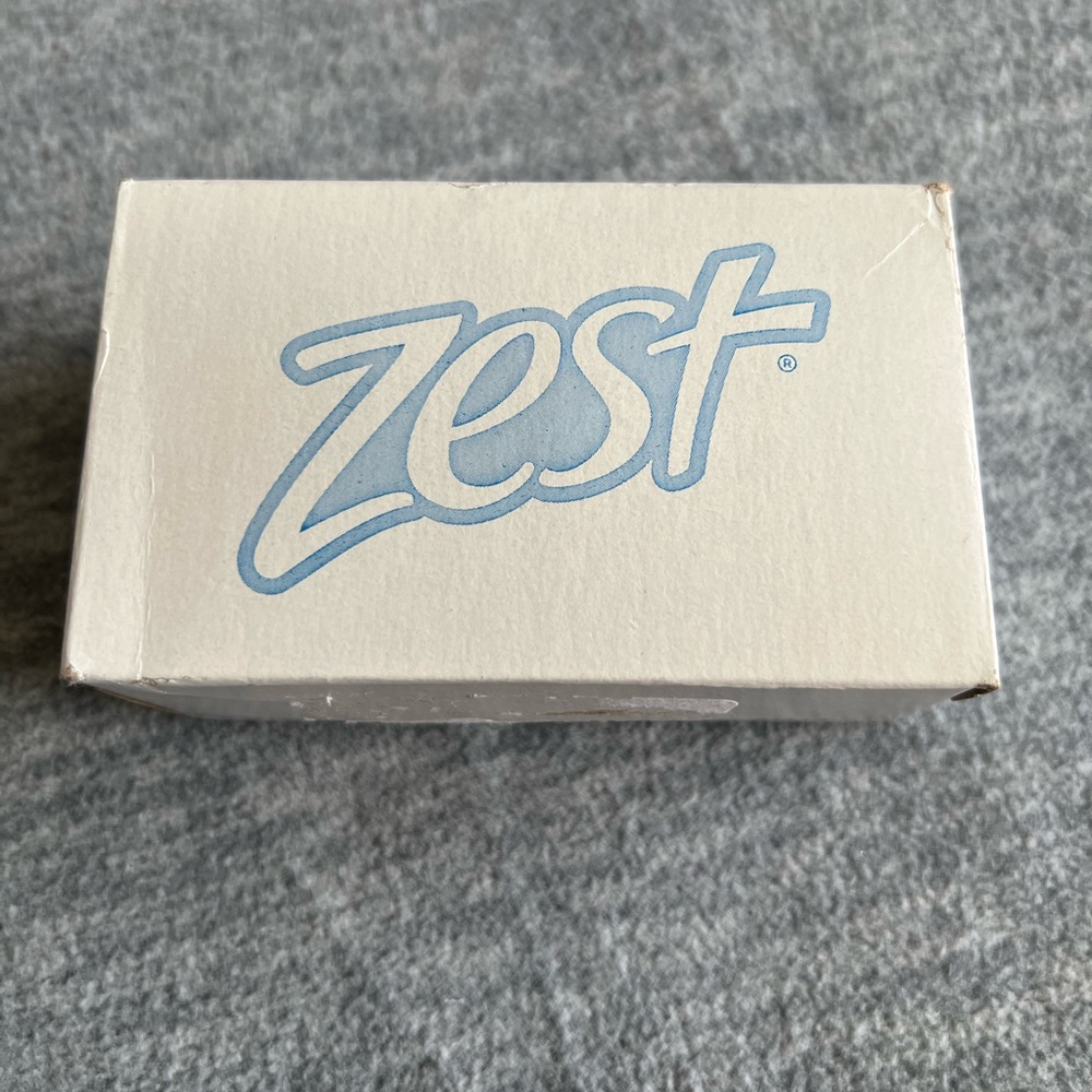 Vintage Zest Soap Bar‎ With Zestfully Clean Blue Logo Sealed Box Deadstock Brand